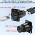 QIANRENON USB3.0 & USB C 3.1 Panel Mount Adapter USB3.0+USB Type C 3.1 Female to Female Fixed Mount Data Charging Connector USB A & USB C Feedthro...