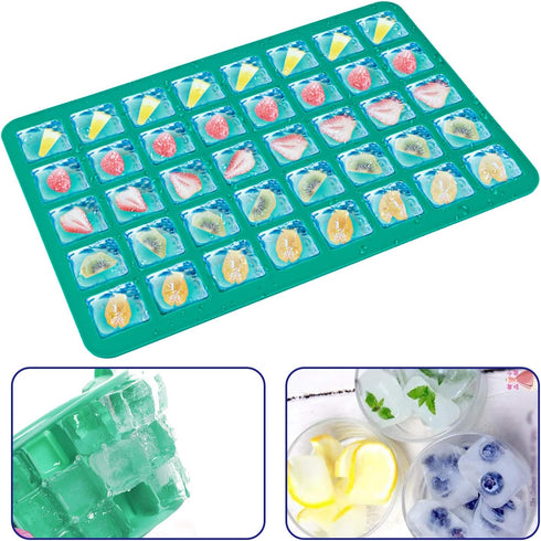 Silicone Caramel Candy Molds, 2 Pack 40-Cavity Square Hard Candy Mold for Chocolate Truffles Gummy Jelly Truffles Pralines Caramels, Ice Cube Tray...