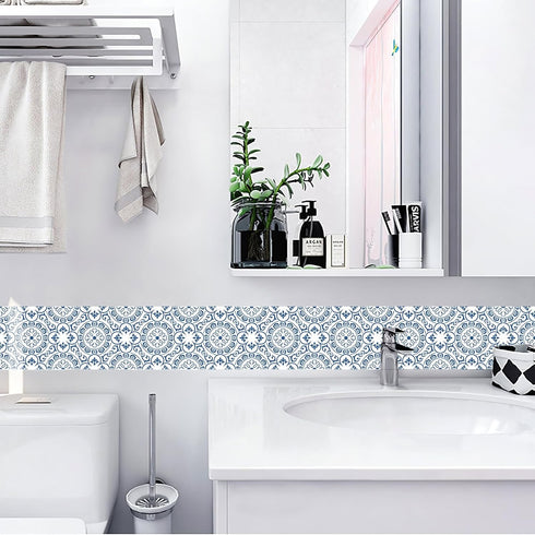 Peel & Stick Tile Stickers 12 PCS Self Adhesive Backsplash Decorative Wall Stickers for Kitchen Bathroom Tile Decals Waterproof & Removable 6" x 6...