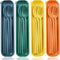 ELANE 4 Sets Reusable Travel Utensils Set with Case,Camping Cutlery Set Reusable Cutlery Set with Case,Utensil Sets for Lunch Picnic Daily Use Out...