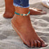 Yokawe Boho Anklets Bracelets Blue Turtle Starfish Anklet String Bracelet Summer Beach Waterproof Barefoot Sandals Foot Jewelry for Women...