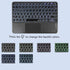 Wireless Bluetooth Keyboard with Touchpad,Portable Ultra Slim 7-Colors RGB Backlit Keyboard,10 inch Rechargeable Keyboard with Trackpad for IPad/I...