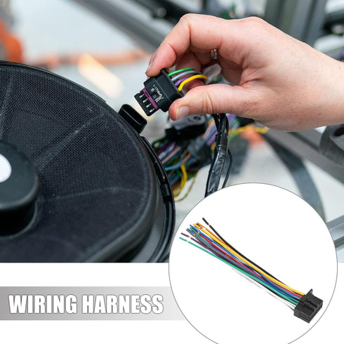 X AUTOHAUX Car Stereo CD Player Wiring Harness Wire Radio Adapter Install Plug 15 Pins for Kenwood...