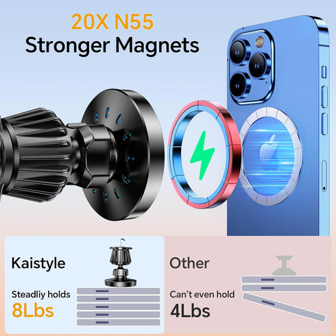 for Magsafe Car Mount Charger?Strong Magnets ? for Magsafe Car Charger?Vent +Dash+Wall ? Magsafe Accessories Wireless Fast Charging for Magsafe Ch...