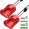 2PCS Power Wheel Battery Adapter for Milwaukee M18 Battery Adapter Converter 18V Battery Adapter Kit 12 AWG Wire with Fuses and Connectors...