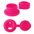 Pura Sport Big Mouth Silicone Sport Top Lid - Plastic-Free, Spill-Leak Proof, Medical-Grade, Fits All Bottle - Pink...