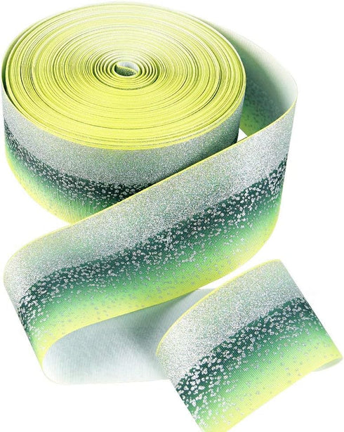 Tvoip Tie Dye Glitter Rainbow Polyester Grosgrain Tape Ribbon Grosgrain Ribbons 1-1/2"(38mm) x10 Yards for Hair Bows Wedding Gift Packing Wrap (Gr...