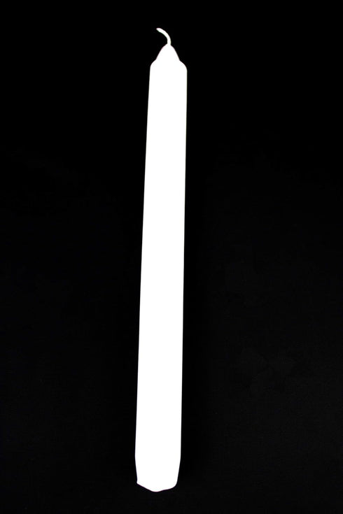 Rambue White Dinner Table Candle 9.5 inch Long Dripless Smokeless Burn 8 Hours in Your Candlesticks -10 Pack Candles...