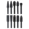 10pcs 6.3mm(1/4 Inch) Shank Rotary Rasp Set, Woodworking Twist Drill Bits, Electrical Tools Woodworking Rasp Chisel Shaped Rotating Embossed Grind...