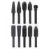 10pcs 6.3mm(1/4 Inch) Shank Rotary Rasp Set, Woodworking Twist Drill Bits, Electrical Tools Woodworking Rasp Chisel Shaped Rotating Embossed Grind...