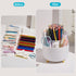 Desk Pencil Pen Holder, 5 Slots 360 Degree Rotating Pen Organizer For Desk Desktop Storage Stationery Supplies Pencil Cup Desk Accessories for Off...