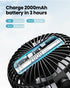 Gaiatop Mini Portable Stroller Fan, Battery Operated Small Clip on Fan, Detachable 3 Speed Rechargeable 360° Rotate Flexible Tripod Cooling Fan fo...