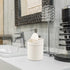 Plastic 0.7 Gallon Tiny Garbage Can, Mini Trash Can with Swing-Top Lid, White...