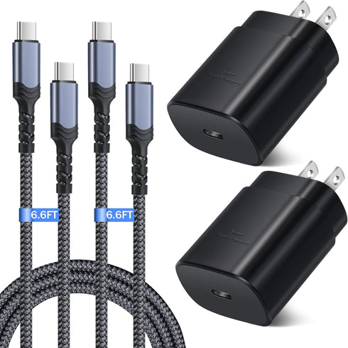 USB C Wall Charger,Costyle 25W Super Fast Charger Type C Charging Block+6.6FT USB C to C Cable for Samsung Galaxy S24/S24 Ultra/S23 FE/S22/S21 Plu...