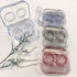 4 Pack Flip Top Clear Contact Lens Case Travel Kit, Cute Contact Case Holder with Tweezers Remover Tool, Contact Lens Soak Storage Kit for Travel ...