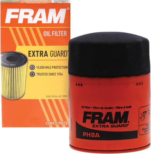 FRAM Extra Guard CH10855 10K Mile Change Automotive Replacement Interval Spin-On Engine Oil Filter for Select Vehicle Model Years, Vehicle Engine ...