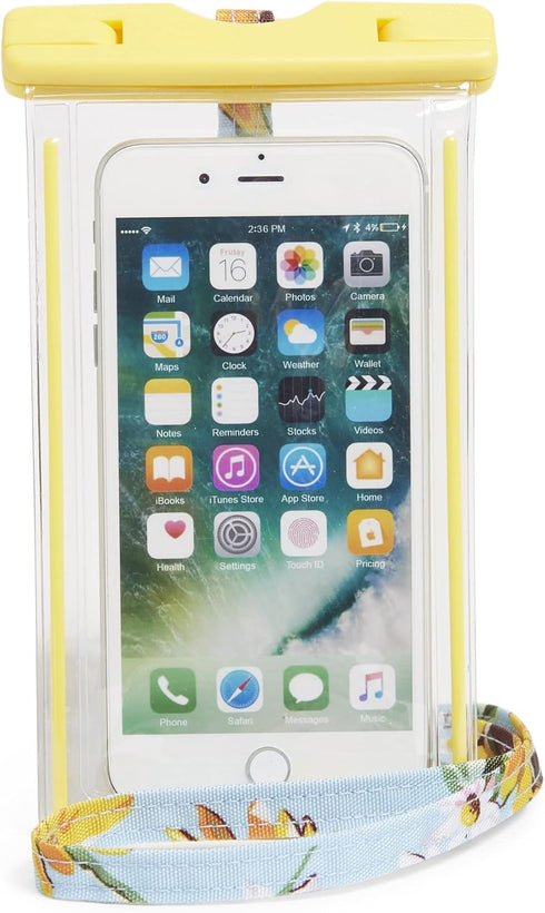 Vera Bradley Women's Waterproof Phone Case With Lanyard, Sunflower Sky, One Size...