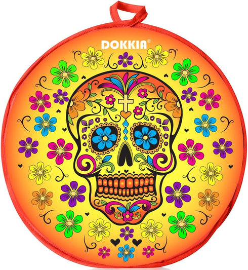 Tortilla Warmer Taco 12 Inch Insulated Pouch Cloth - Microwave Use Fabric Bag to Keep Food Warm for up to One Hour (Sugar Skull Fiesta Floral Day ...