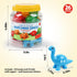 Matching Letters Counting Dinosaur Toys with Double-Sided ABC Alphabet Preschool Learning Uppercase Lowercase Sensory Sorting Educational Montesso...