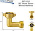 RecPro RV 90 Degree Hose Elbow with Mesh Strainer | Solid Brass Garden Hose Elbow Adapter for RV Water Hose | City Water Inlet Elbow Fitting | Pre...