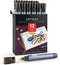 ARTEZA Oil Based Paint Markers, 12-Pack, Black, 2.5 mm Permanent Pens, Waterproof Craft and Art Supplies for Stone, Wood, Glass, Metal, Canvas, Pa...
