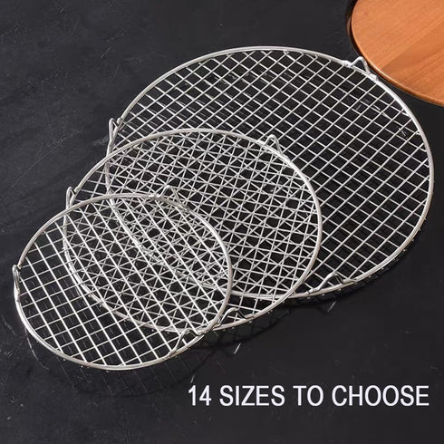 Round Steaming Rack with Legs Cooling and Baking Barbecue Rack Dia 8.9" 304 Stainless Steel Straight Wire for Air Fryer Instant Pot Pressure Cooke...