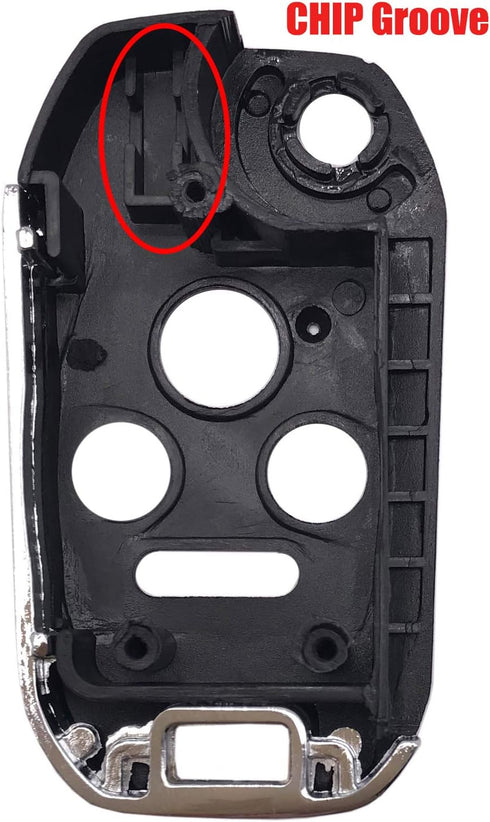 4 Buttons Folding Flip Replacement Key Fob Cover Case fit for Honda 2003-2012 Accord 2006-2013 Civic EX 2009-2015 Pilot 2005-2006 CR-V Ridgeline O...