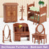 Dollhouse Furniture Set for Kids Toys Miniature Doll House Accessories Pretend Play Toys for Boys Girls & Toddlers Age 3+ with Bedroom...