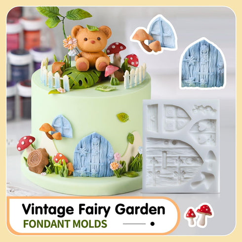 SK 3D Fairy House Christmas Silicone Fondant Mold Cake Decorating Pastry Gumpaste Tool...
