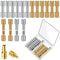 20 Sets Brass Bracket Bolt Fasteners and Stainless Steel Bracket Bolt Fasteners Tactical Lock Rivets Knife Making Supplies Knife Handle Pins Knife...