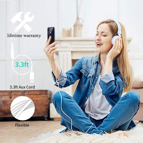 (Apple MFi Certified) iPhone AUX Cord for iPhone,Lightning to 1/8 Inch Audio Cable,3.3ft, Headphone Jack Adapter Male Aux Stereo Audio Cable Compa...