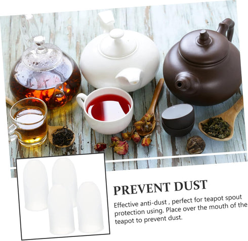 4pcs Teapot Spout Dust Cover Ceramic Decked Accessories Silicone Case Pour Spout Caps Spray Nozzle Spout Cover for Teapot Home Kettle Spout Cover ...