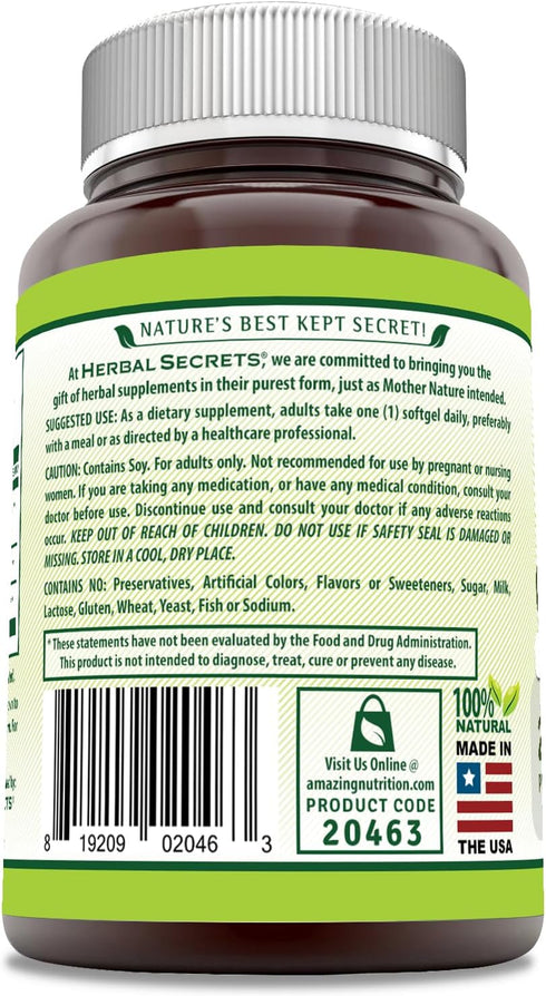 Herbal Secrets Oil of Oregano with Ginger & Fennel Oil Supplement | 217 Mg Per Serving | 120 Softgels | Non-GMO | Gluten Free | Made in USA...