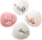 VanEnjoy Ceramic Japanese Dipping Bowl Soy Sauce Seasoning Dishes Soy Dipping Sauce Dishes set of 4, Floral pattern with Flower shape (leaves) (fr...