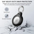 1 Pack IPX8 Waterproof Airtag Keychain with Airtag Holder Case,Full Body Shockproof,Anti-Scratch Cover Air tag for Cat,Dog,Keys,Luggage,Wallet(Bla...