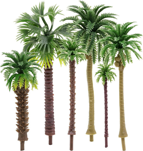 30Pcs Palm Model Trees 1.97-3.54 inch (5-9cm) Green Palm Train Model Trees Diorama Scenery for Miniature Landscape Model Train Railways Building D...