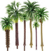 30Pcs Palm Model Trees 1.97-3.54 inch (5-9cm) Green Palm Train Model Trees Diorama Scenery for Miniature Landscape Model Train Railways Building D...