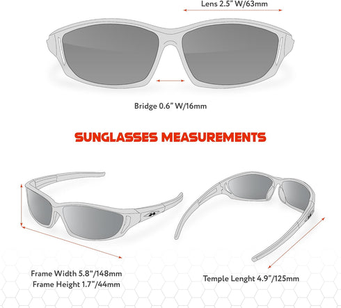 Polarized Sports Sunglasses for Men - UV400 Baseball Running Cycling Golf Glasses...