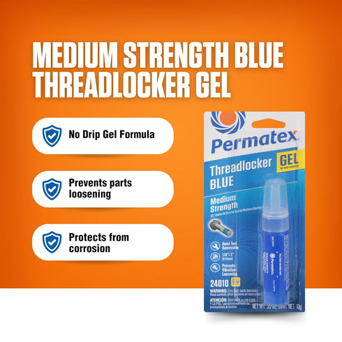 Permatex 24010 Medium Strength Threadlocker Blue Gel, 10 g Gel Twist Applicator...
