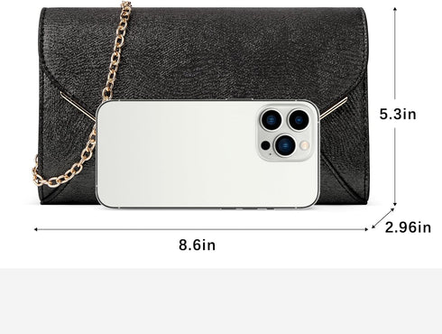 CLUCI Clutch Purse Evening Bag for Women, Envelope Handbag With Detachable Chain for Wedding and Party...