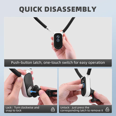 Pocket 3 Magnetic Neck Mount for DJI OSMO Pocket 3,Chest Mount POV/Vlog Video Selfie Stand Hand Free Neck Holder for GoPro Hero12/11/10/9,Camera A...