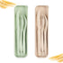 Travel Utensil Set with Case, 2 Sets Wheat Straw Reusable Spoon Chopstick Forks Tableware, Portable Cutlery Travel Picnic Camping or Daily Use ((B...
