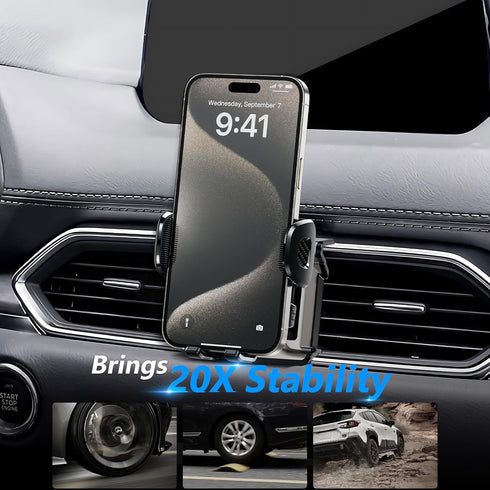 ELOHEI for Mazda CX5 Phone Holder with Custom Base, Car Phone Holder for 2017-2024 Mazda CX5 Accessories, Specifically Design Mazda CX5 Phone Moun...
