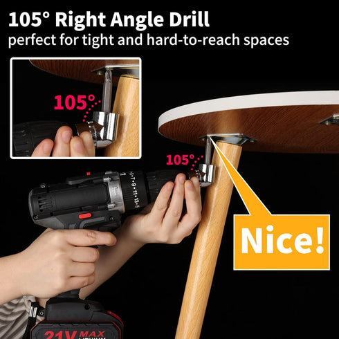 Katerk Bit Holder Key chain Gadgets for Men - 1/4 Drill Bit Holder 6Pcs, w/Drill Socket Adapter 3 Sizes 1/4" 3/8" 1/2", w/ 105° Multifunction Righ...