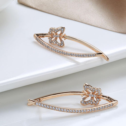 Butterfly Earrings for Women Cubic Zirconia Earrings Rose Gold Hoop Earrings Dangling Earrings Jewelry...