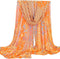Secret for Longevity Long Rectangle Sheer ORANGE Beige Chiffon Aqua Turquoise Blue Green Red Gold Paisley Scarf Women's Scarves Headband Bandana 1...