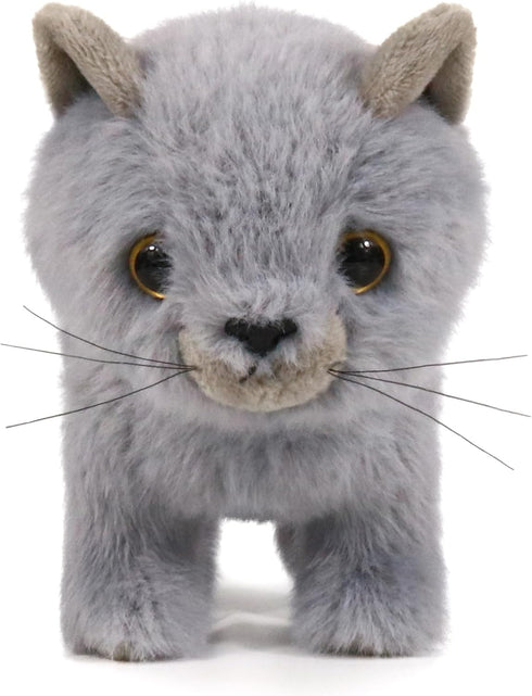 Ice King Bear Fluffy Little Cat Stuffed Animal Small Plush Toy 6 Inches (Gray)...