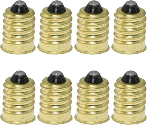 E14 to E12 Adapter SQXBK 8PCS Gold European Base to Candelabra Screw Lamp Adapter E14 to E12 Light Socket Reducer...