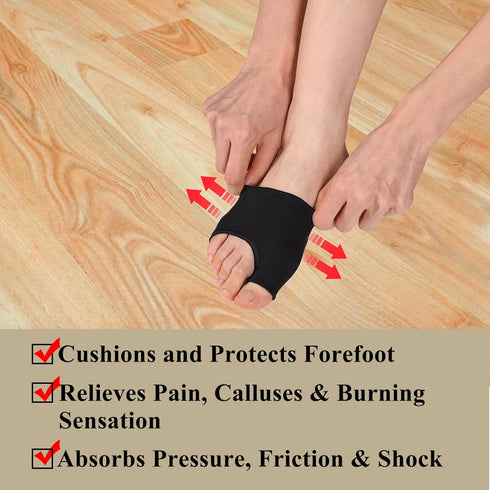 SPORLCO Metatarsal Pads for Women Men Foot Pads for Balls of Feet with Gel Inserts, Foot Pain Relief Cushions 2 Pairs...