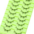 outopen 10 Pairs Manga Lashes Korean Asian Lashes Anime Eyelashes Japanese Makeup Fake Lashes Spiky False Eyelashes...
